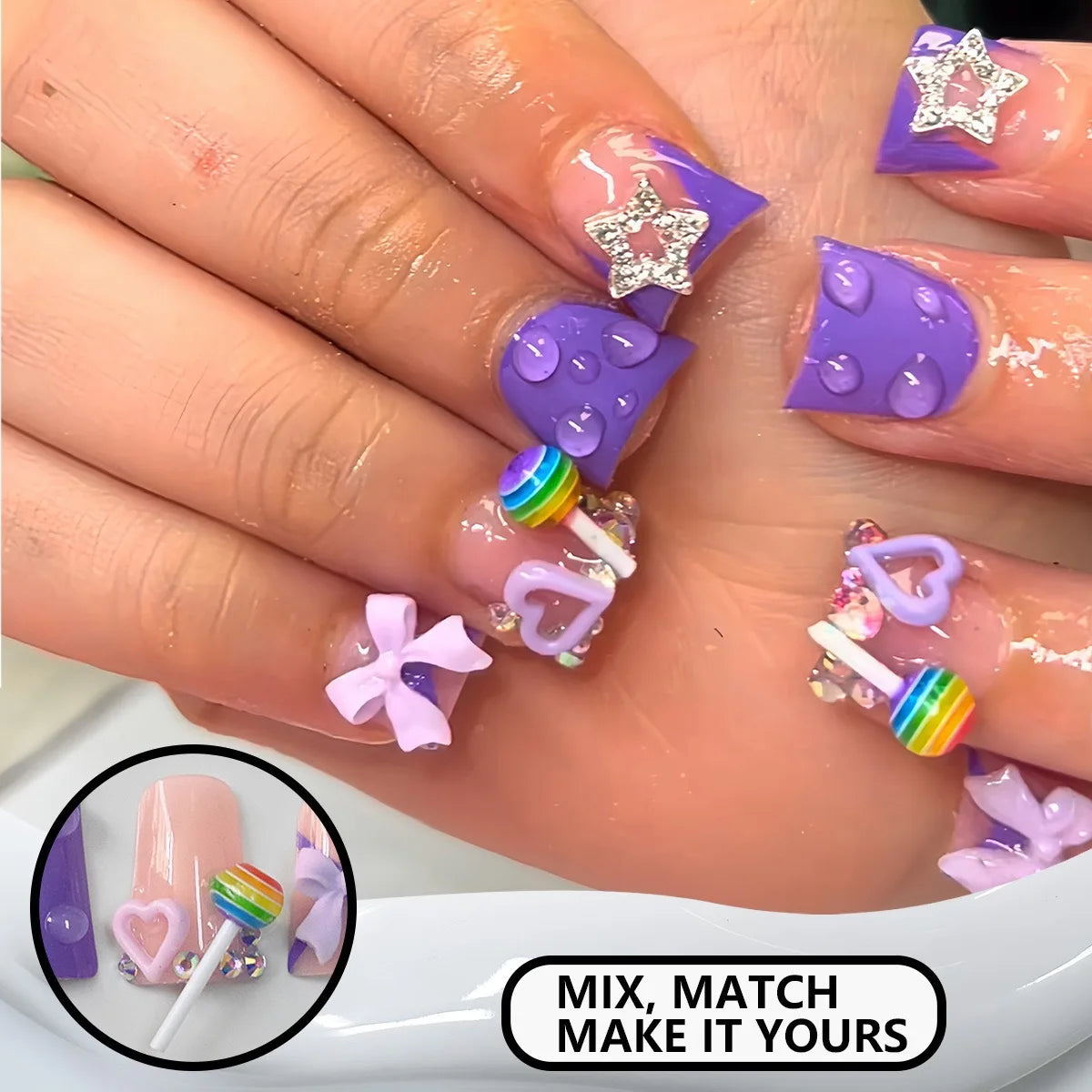 Coquette Babe – Press on nails 3D