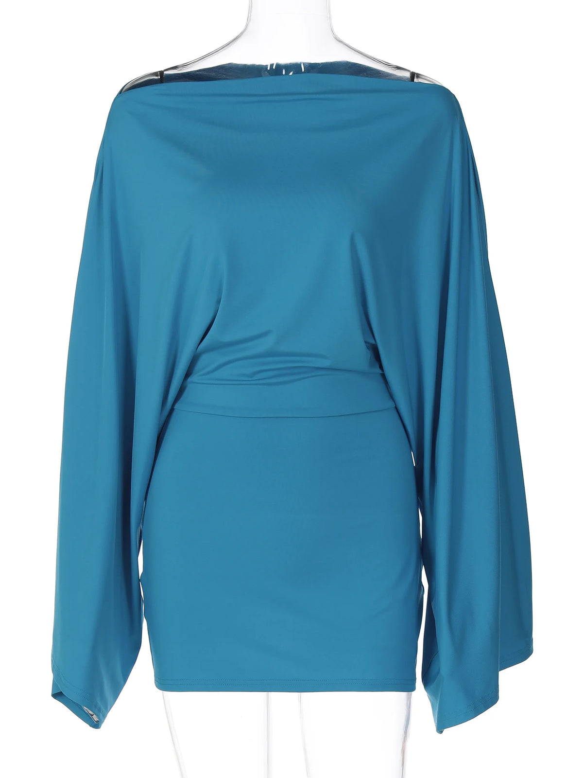 Ruched Muse – Long Sleeve Mini Dress